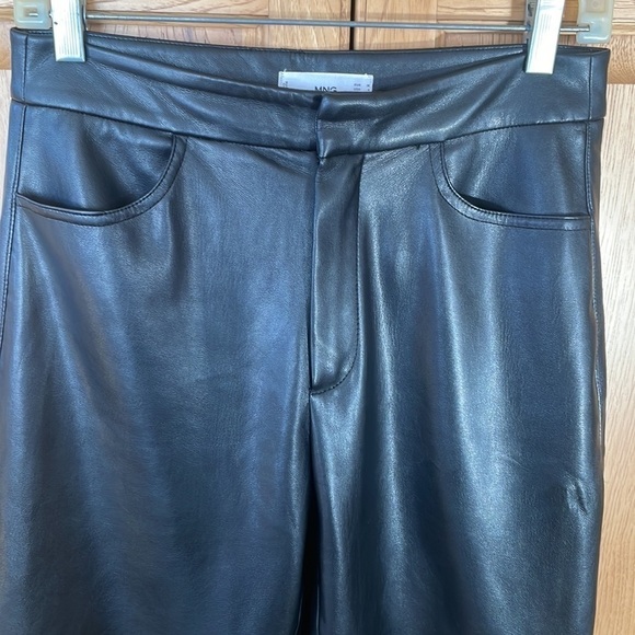 Mango Vegan Leather Trousers size 4 - Picture 3 of 9